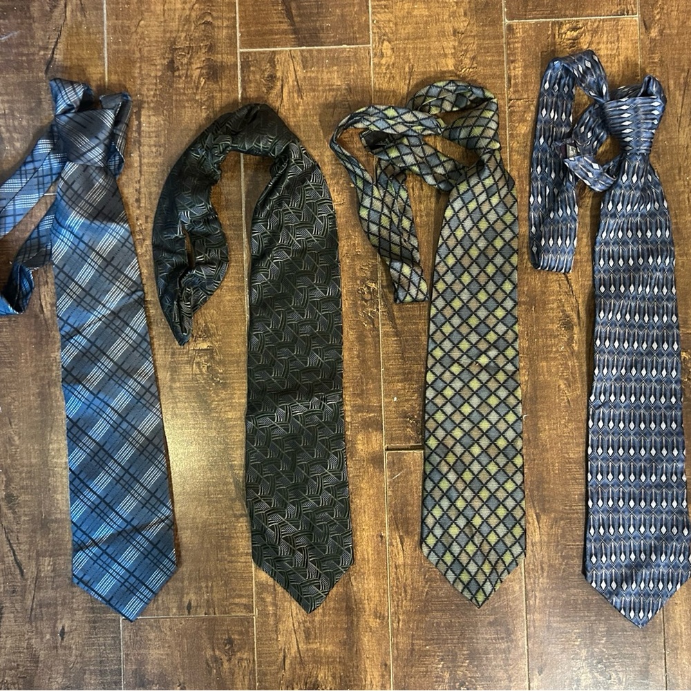 Vintage Designer Tie Set – Geoffrey Beene, Alfred Sung, More (Lot of 4)